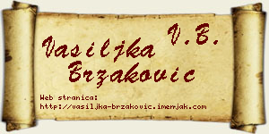 Vasiljka Brzaković vizit kartica